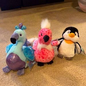 3 Brand new Webkinz with codes and tags